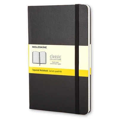 Block Moleskine Hard Pocket rutat svart